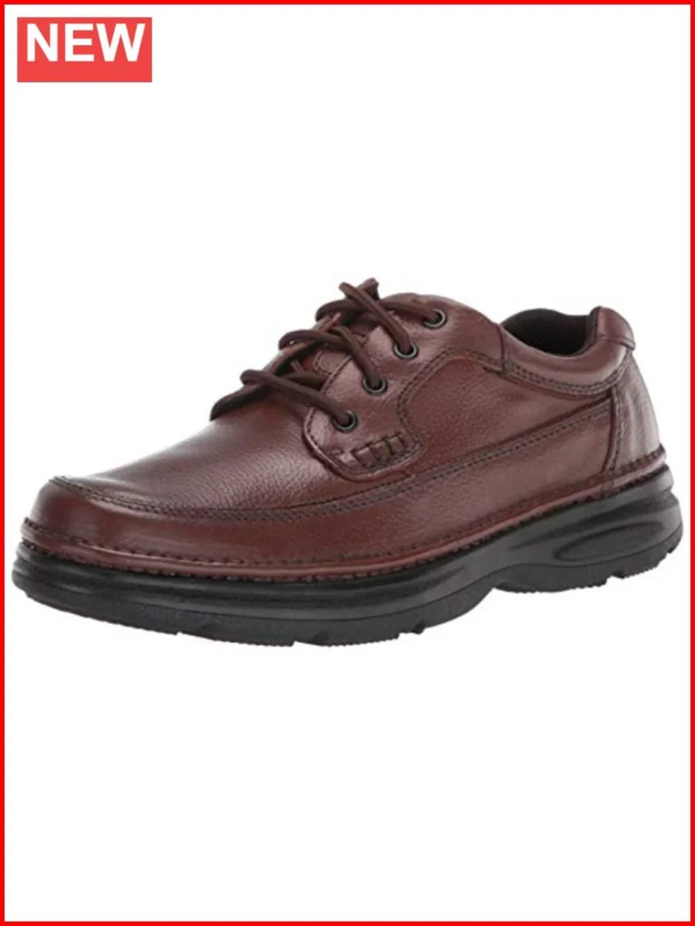 Tumbled Leather Lace-Up Walking Oxfords with Comfort Gel Cushioning